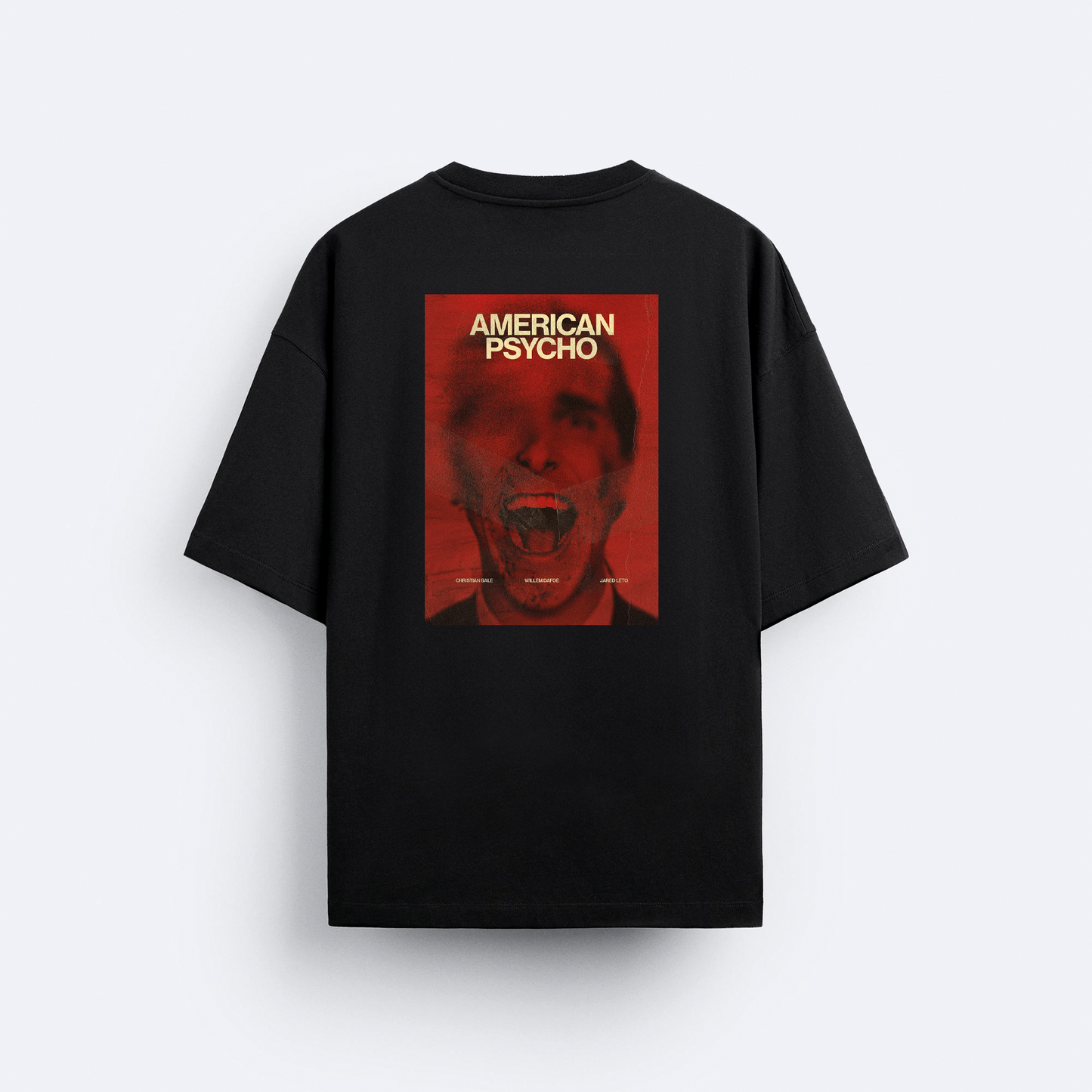 American Psycho Ön ve Arka Baskılı Oversize T-Shirt
