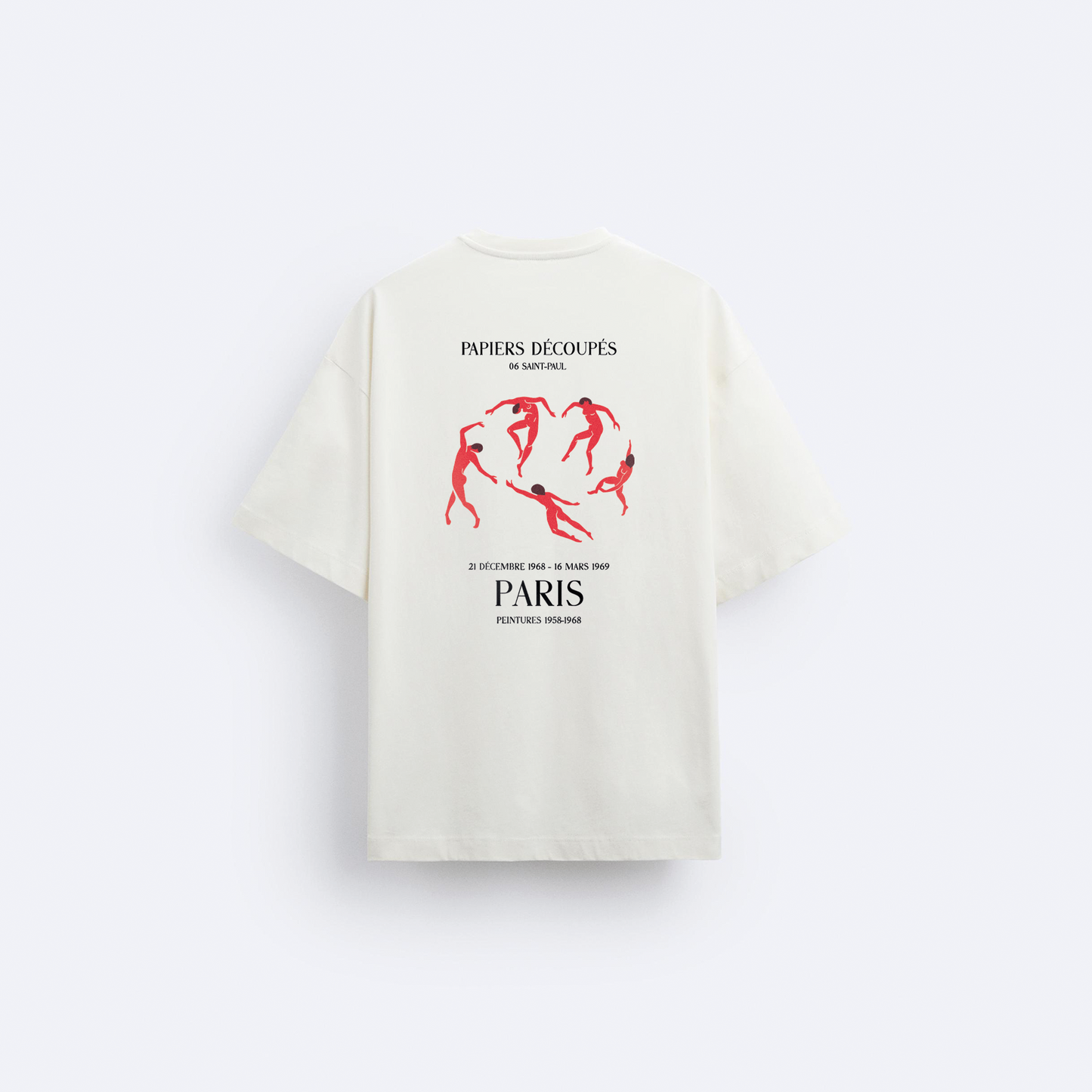 Decoupes Arka Baskılı Oversize T-Shirt