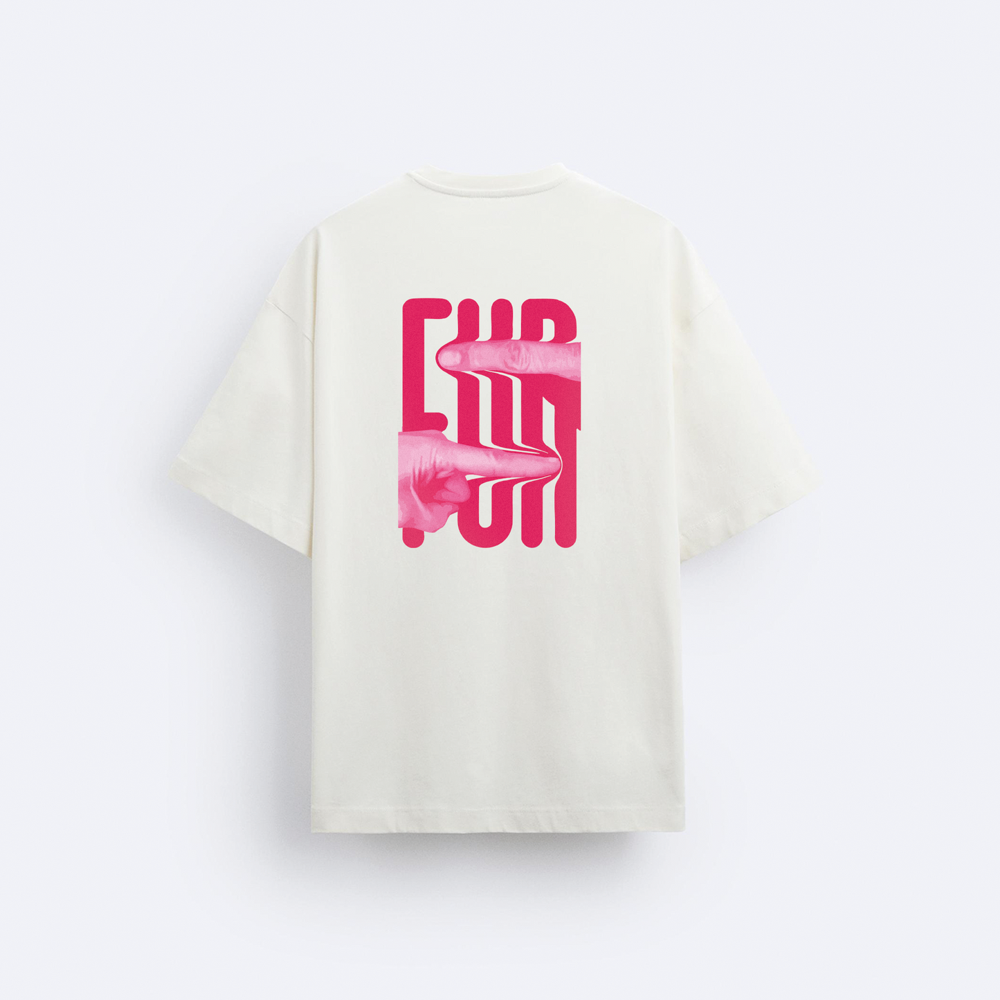 Fun Arka Baskılı Oversize T-Shirt