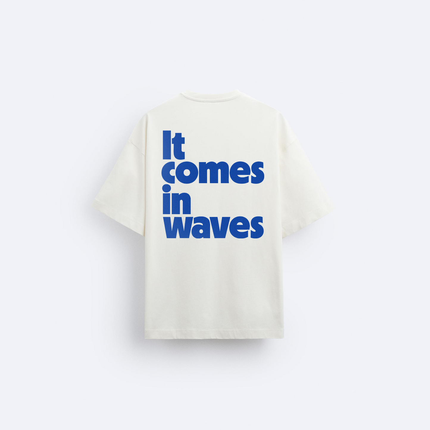 ''It Comes In Waves'' Arka Baskılı Oversize T-Shirt