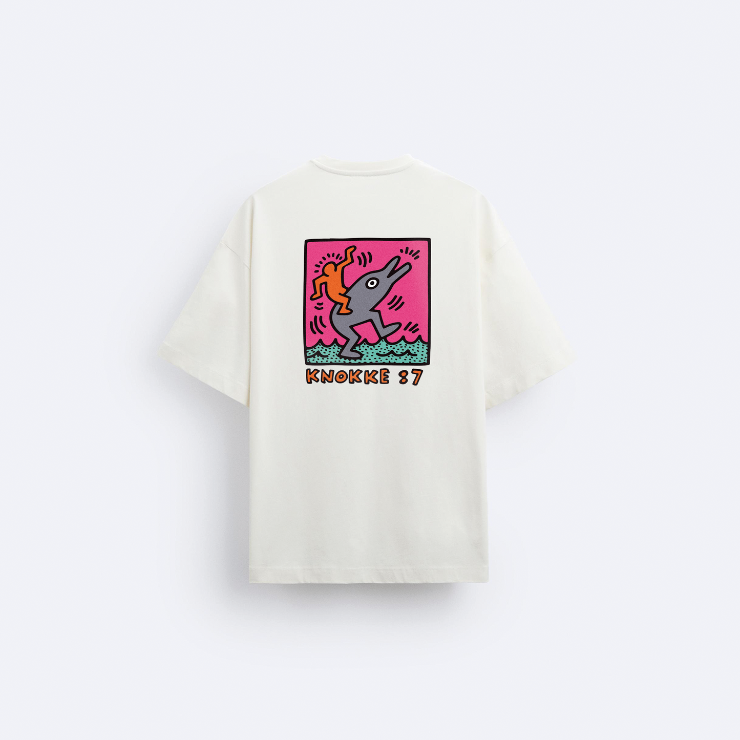 Knokke:7 Arka Baskılı Oversize T-Shirt