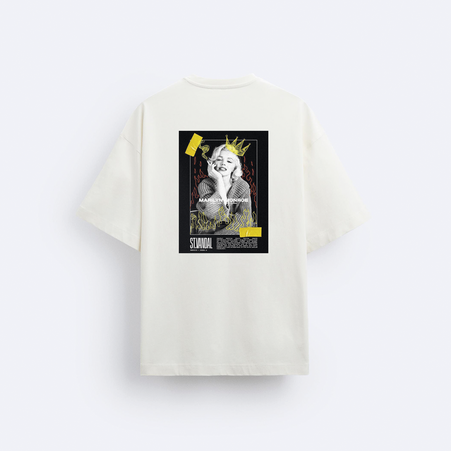 Marilyn Monroe Arka Baskılı Oversize T-Shirt