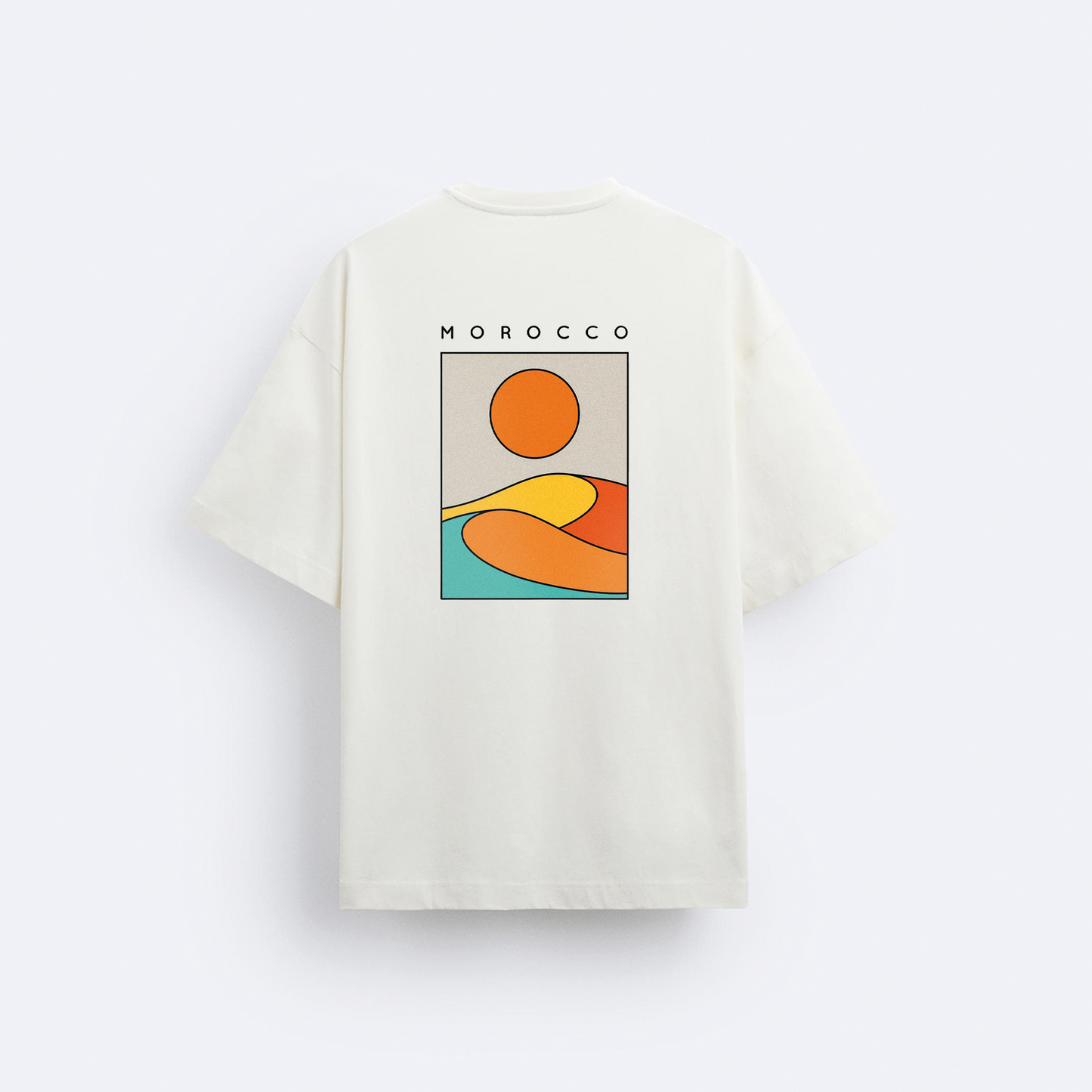 Morocco Arka Baskılı Oversize T-Shirt