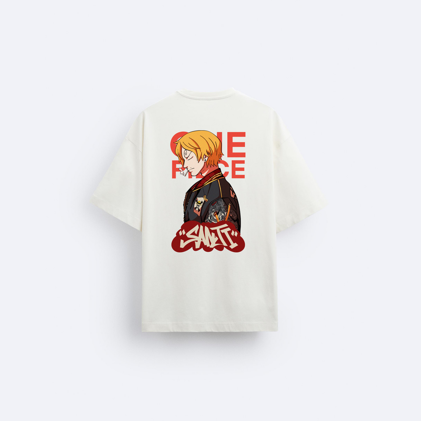 One Piece - Sanji Arka Baskılı Oversize T-Shirt