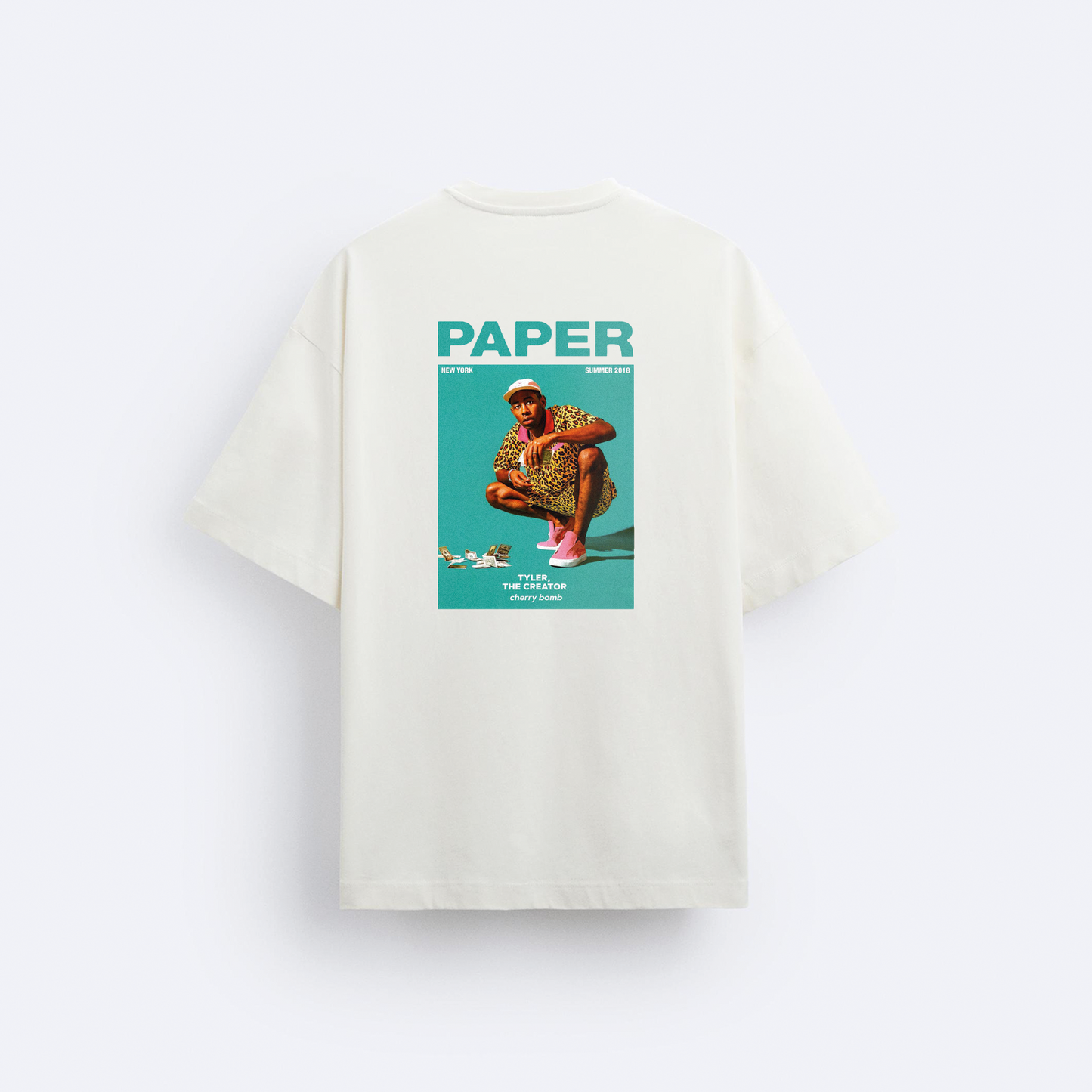 Paper Arka Baskılı Oversize T-Shirt