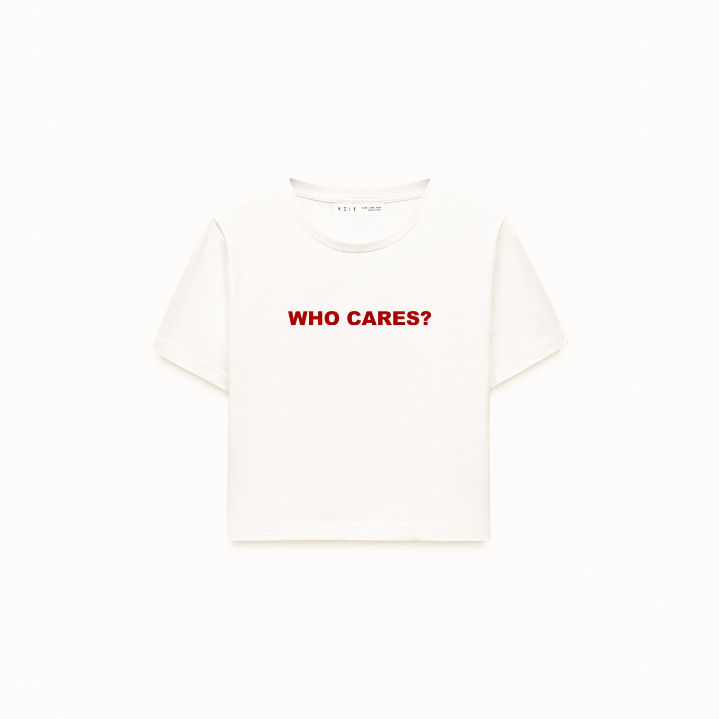 Who Cares Crop T-Shirt