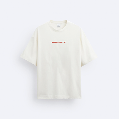 American Psycho Ön ve Arka Baskılı Oversize T-Shirt