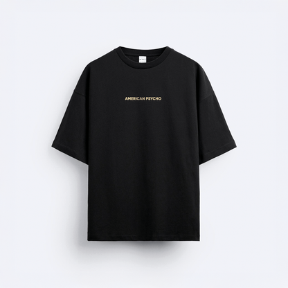 American Psycho Ön ve Arka Baskılı Oversize T-Shirt