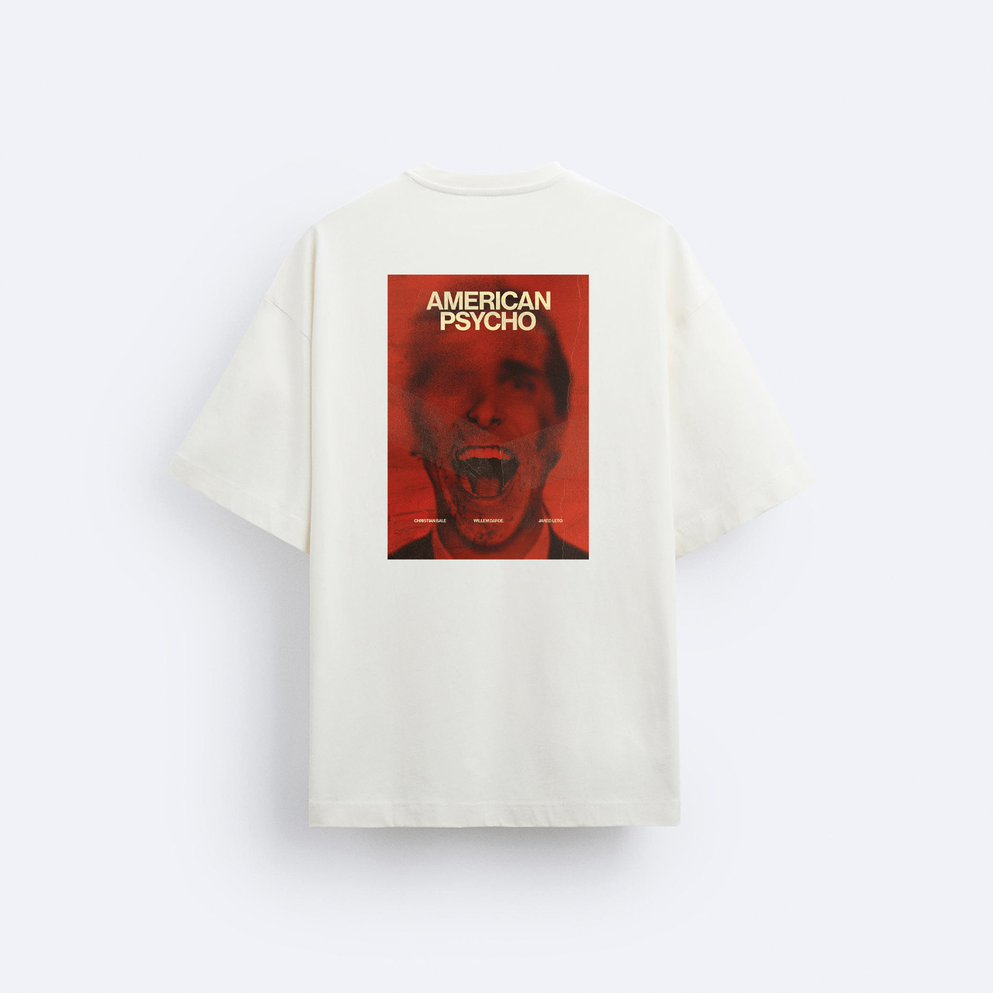 American Psycho Ön ve Arka Baskılı Oversize T-Shirt