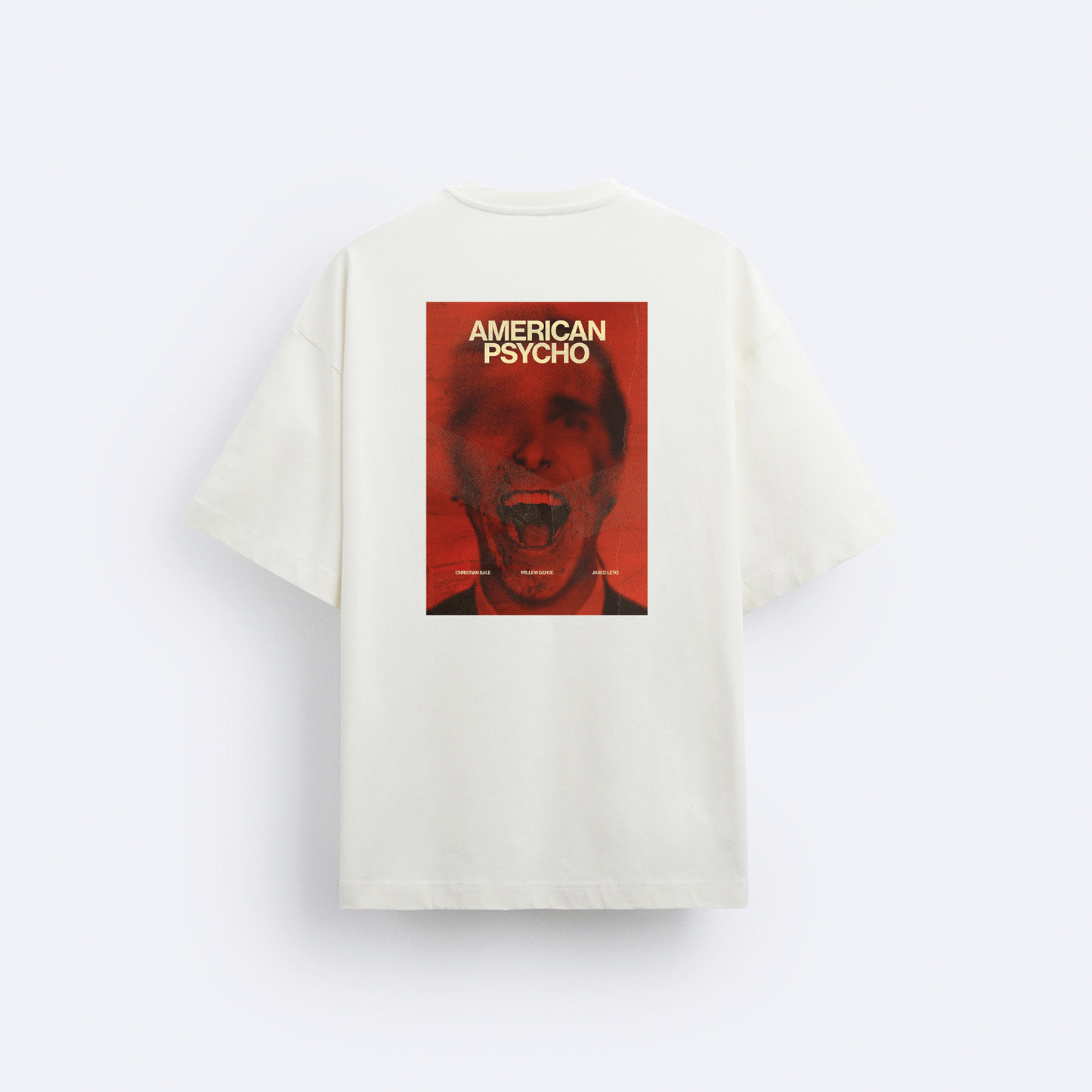 American Psycho Ön ve Arka Baskılı Oversize T-Shirt
