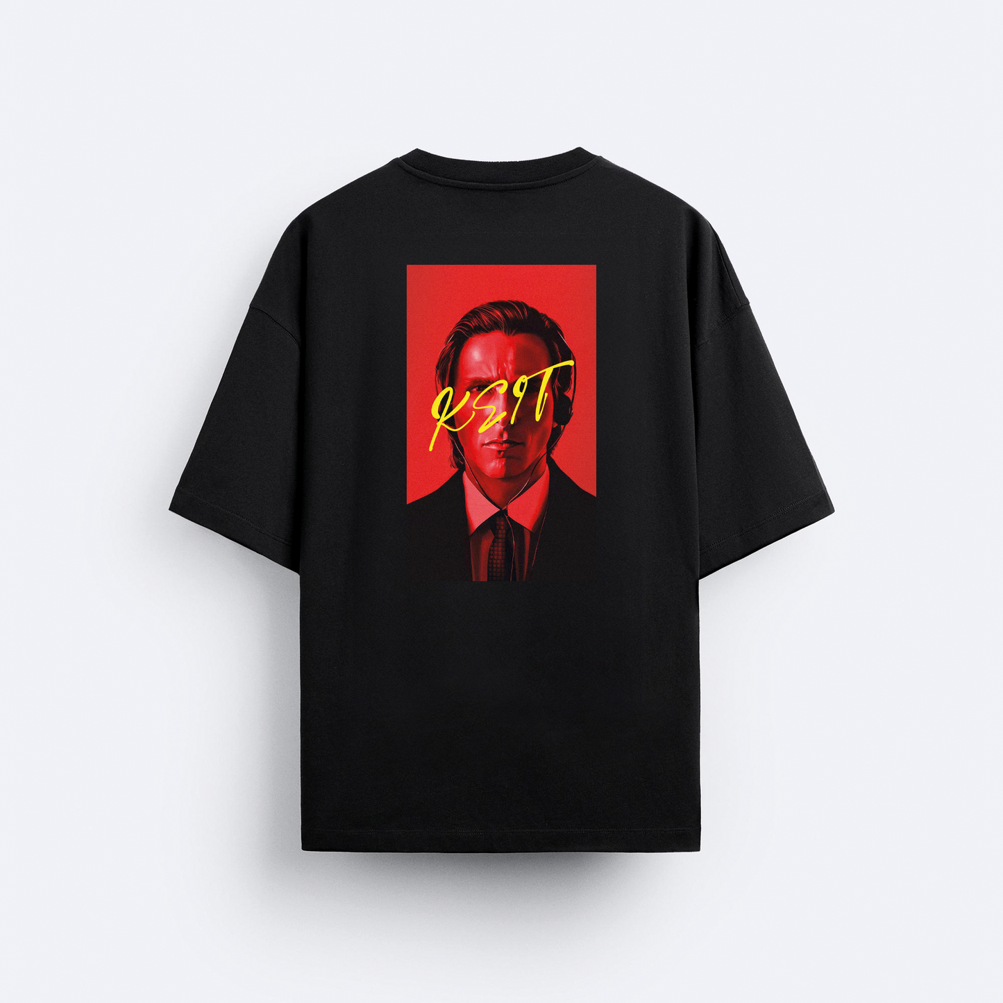 American Psycho Ön ve Arka Baskılı Oversize T-Shirt