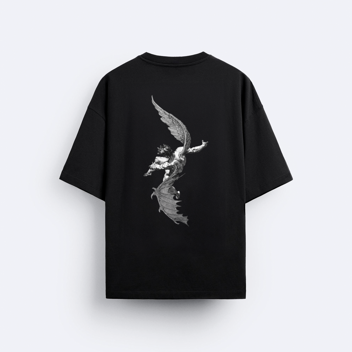 Angel Arka Baskılı Oversize T-Shirt