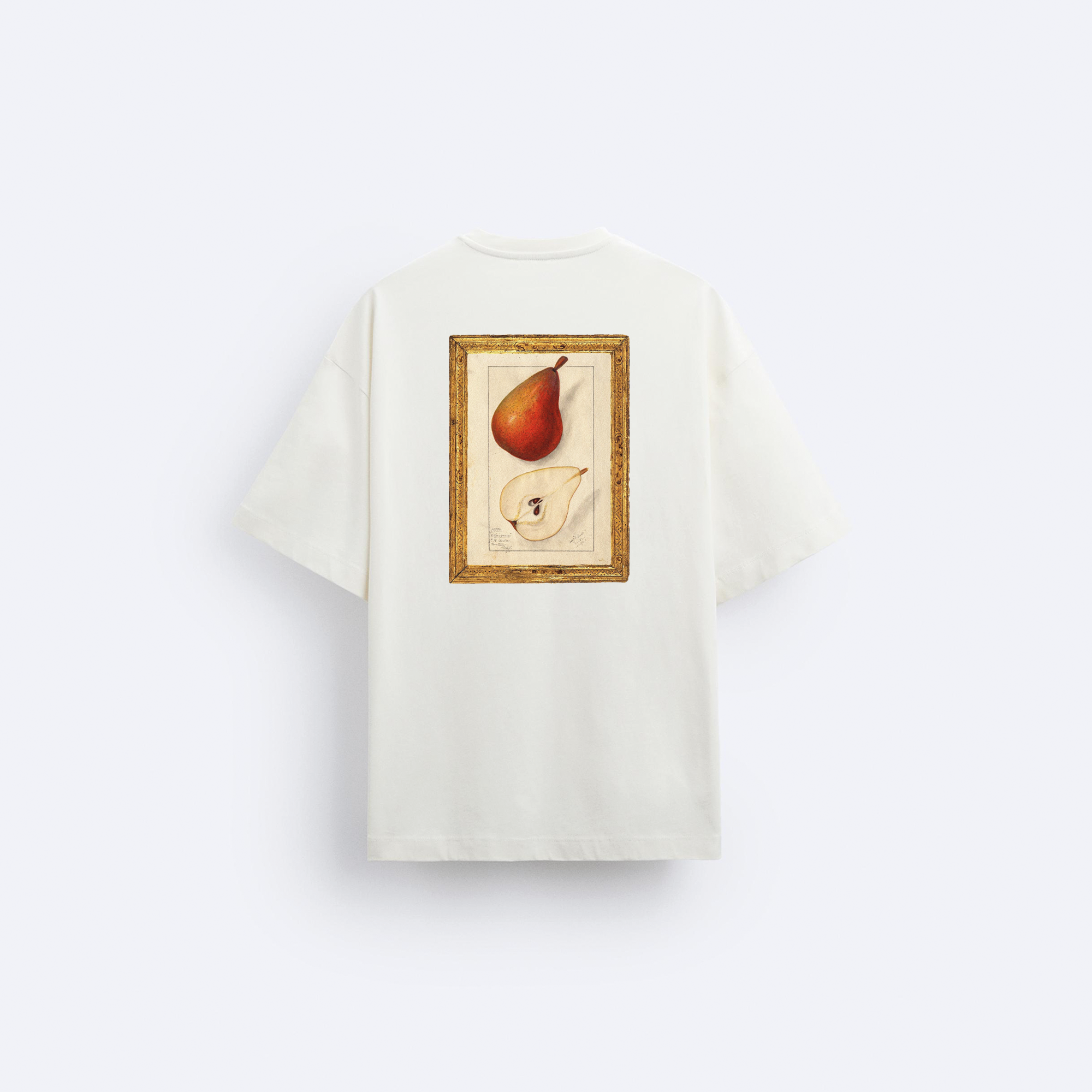 Pear Ön ve Arka Baskılı Oversize T-Shirt