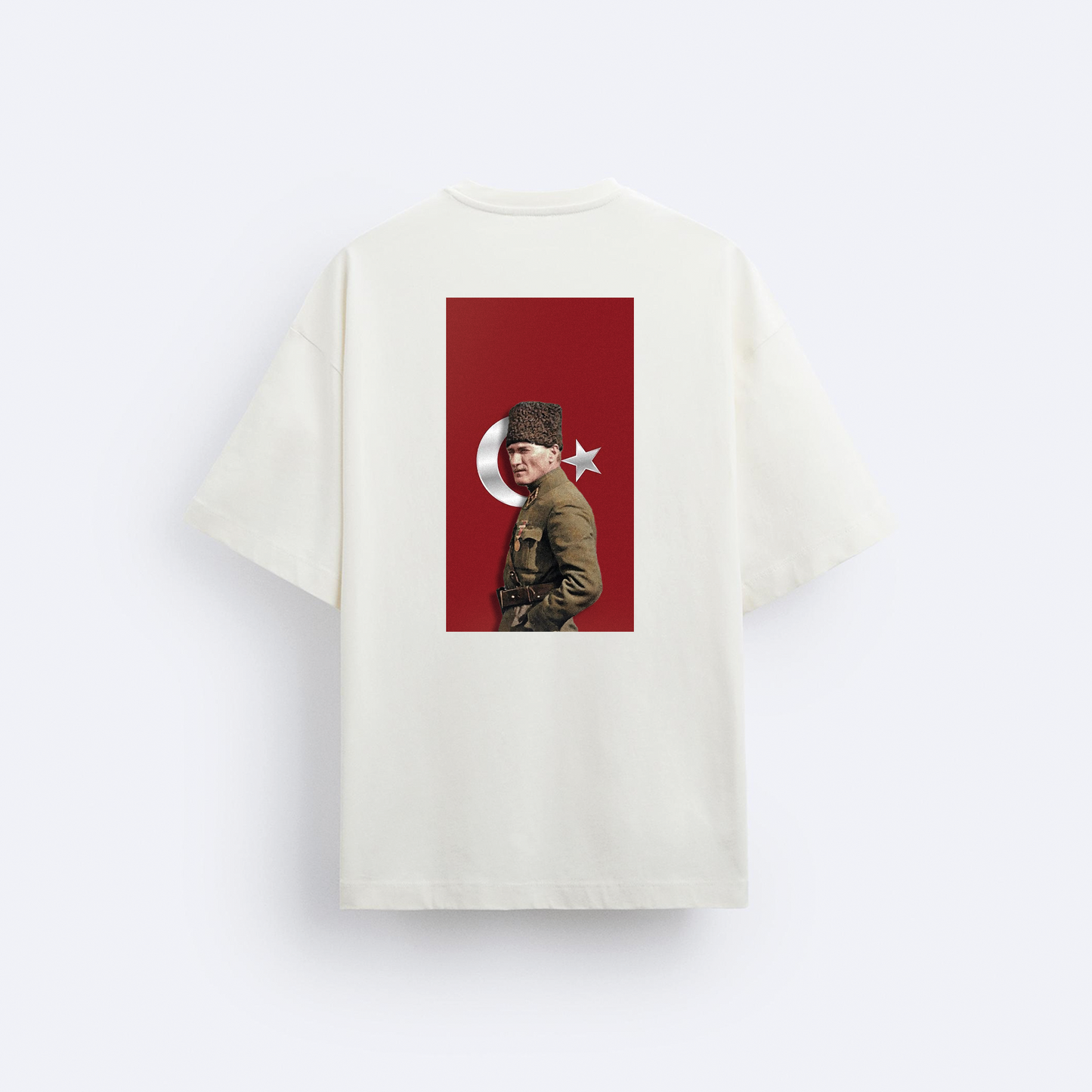 Atatürk Arka Baskılı Oversize T-Shirt
