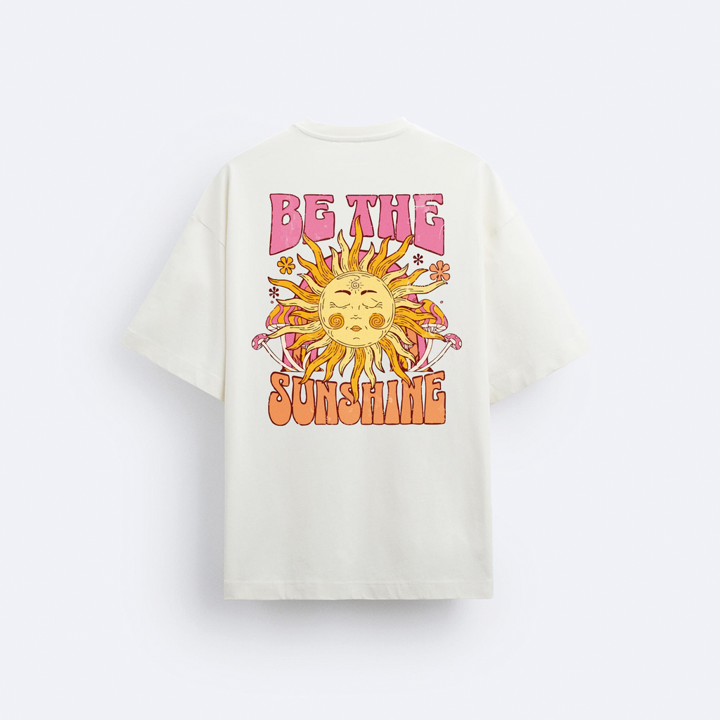 Be The Sunshine Arka Baskılı Oversize T-Shirt
