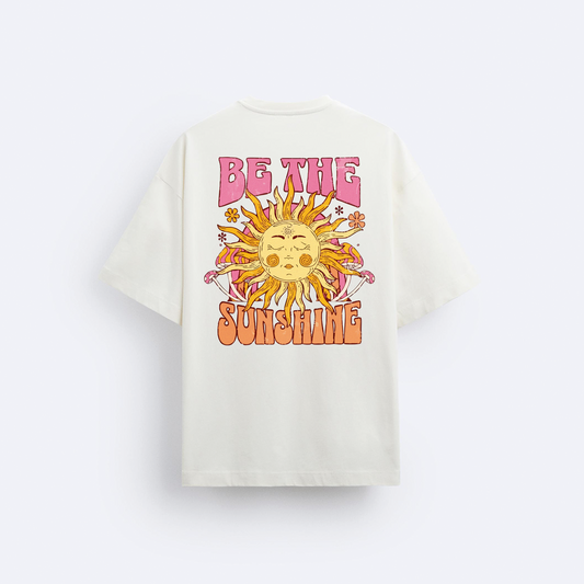 Be The Sunshine Arka Baskılı Oversize T-Shirt