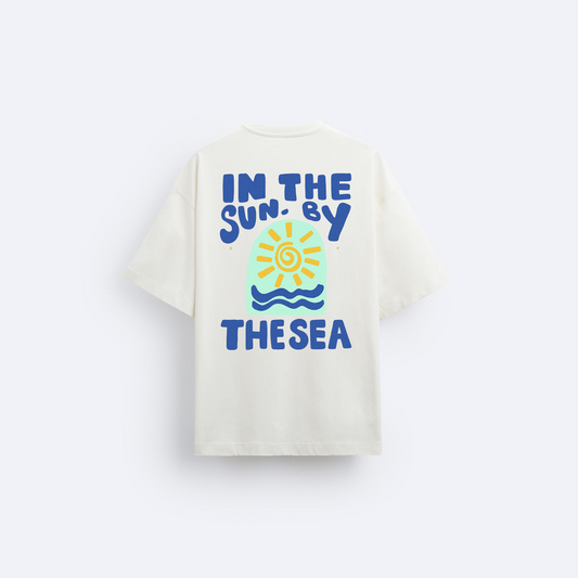 by The Sea Arka Baskılı Oversize T-Shirt