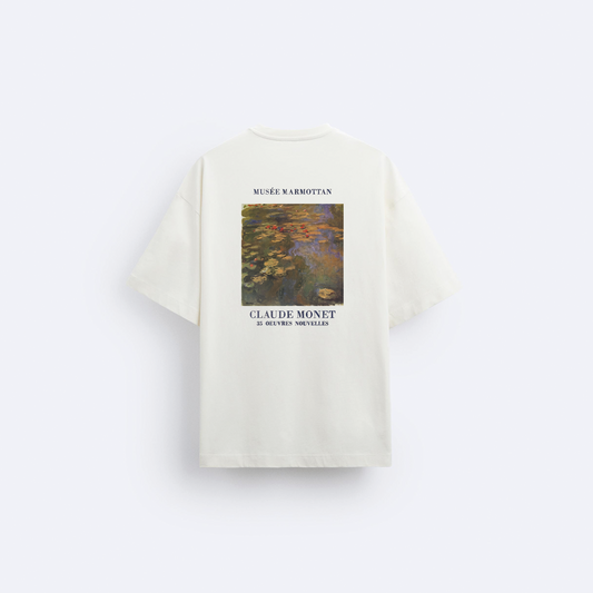 Claude Monet Arka Baskılı Oversize T-Shirt