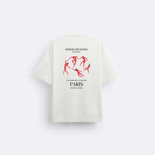 Decoupes Arka Baskılı Oversize T-Shirt