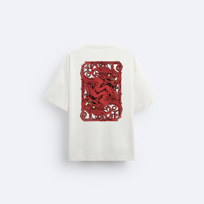Devils Arka Baskılı Oversize T-Shirt