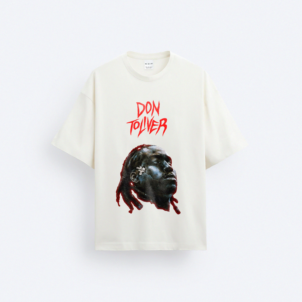 Don Toliver Ön ve Arka Baskılı Oversize T-Shirt