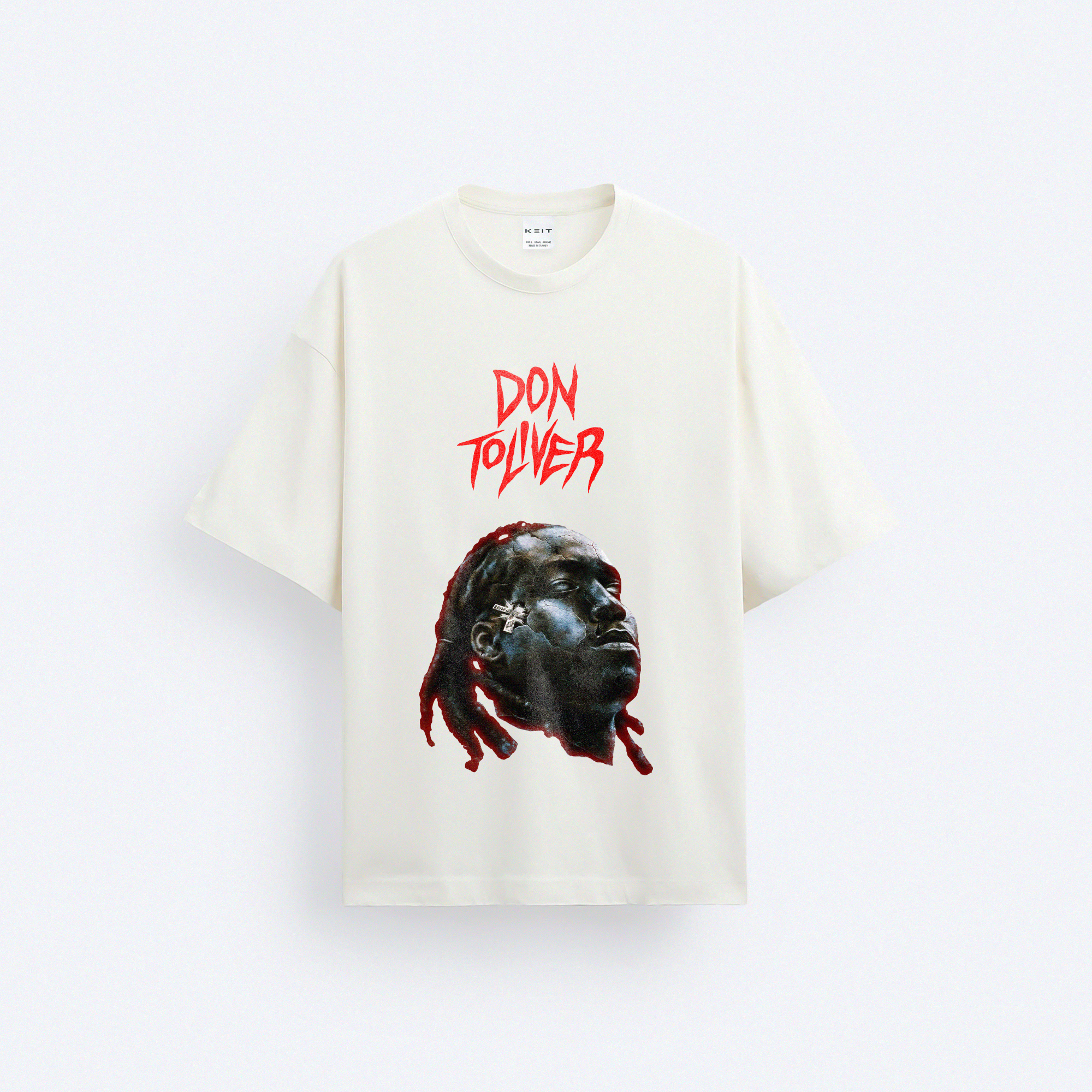 Don Toliver Ön ve Arka Baskılı Oversize T-Shirt
