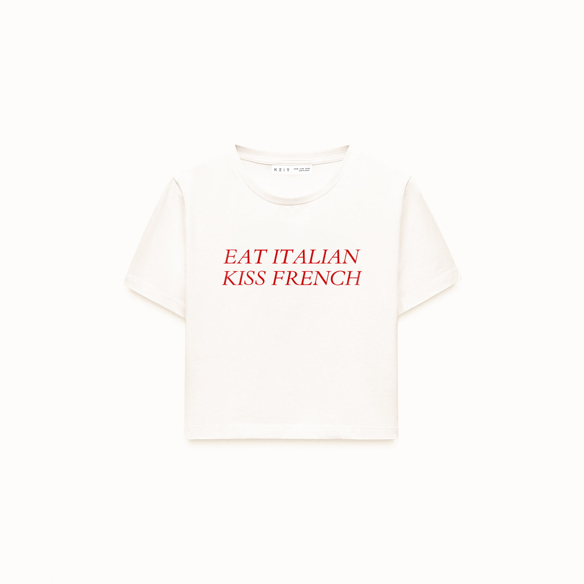 Eat Italian Kiss French Crop T-Shirt