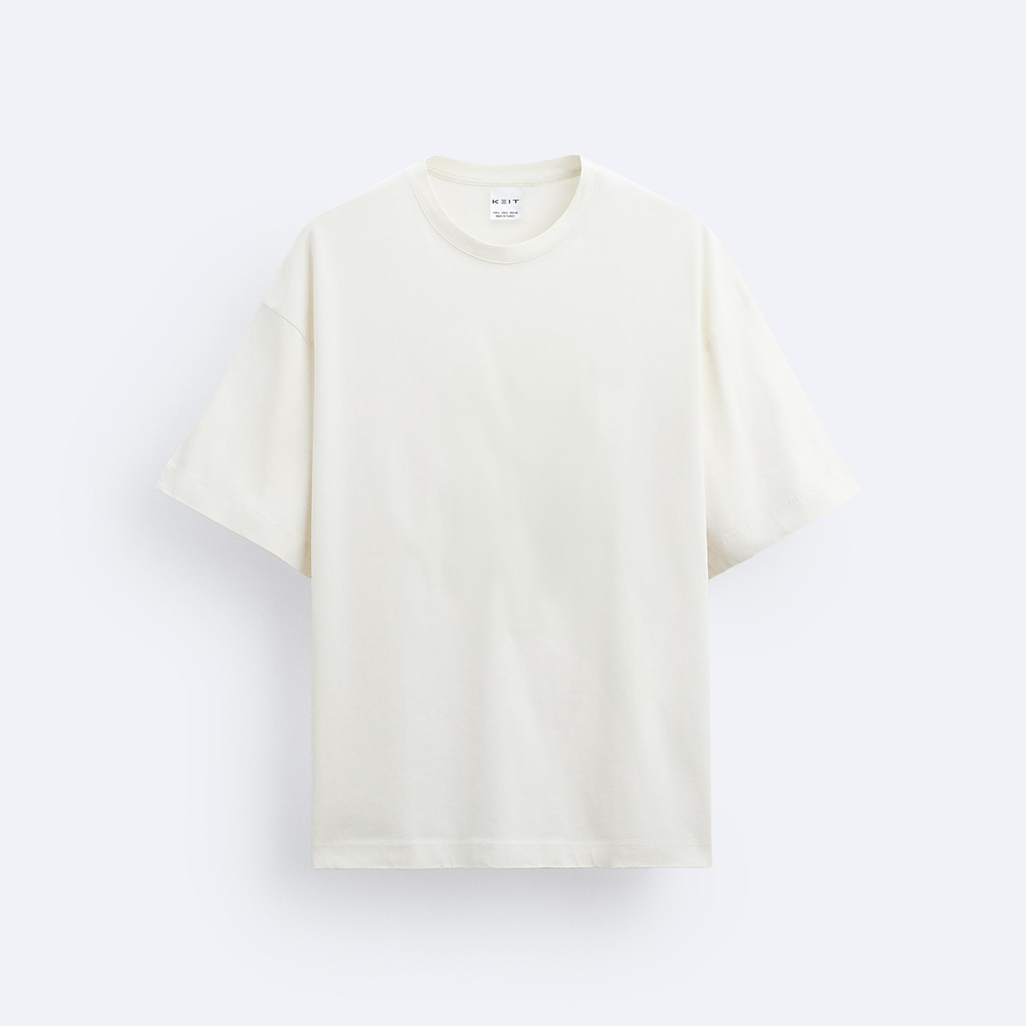 Keit Premium Ekru Oversize T-Shirt