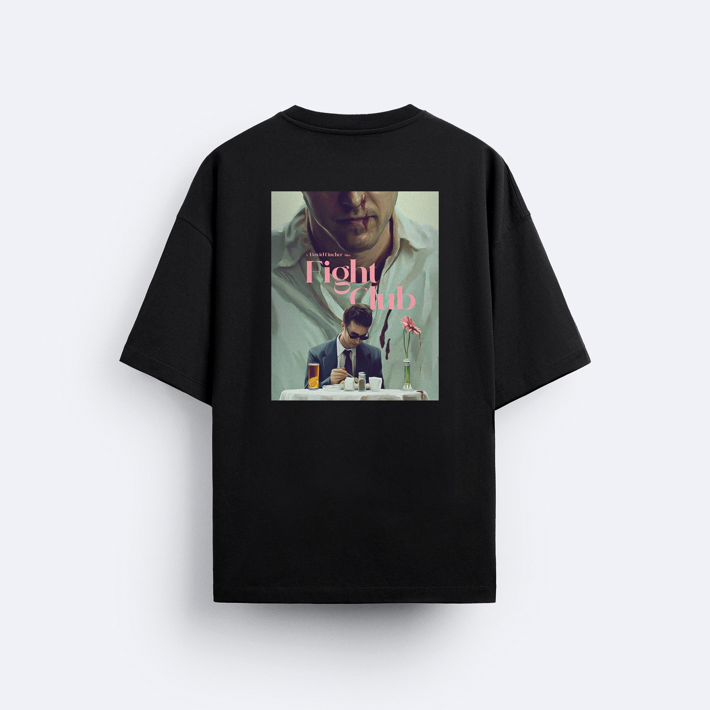Fight Club Ön ve Arka Baskılı Oversize T-Shirt