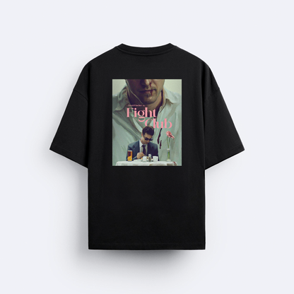 Fight Club Ön ve Arka Baskılı Oversize T-Shirt