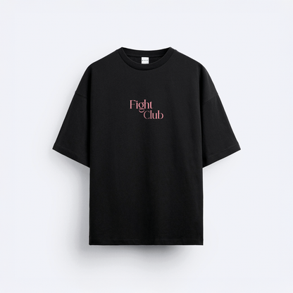 Fight Club Ön ve Arka Baskılı Oversize T-Shirt