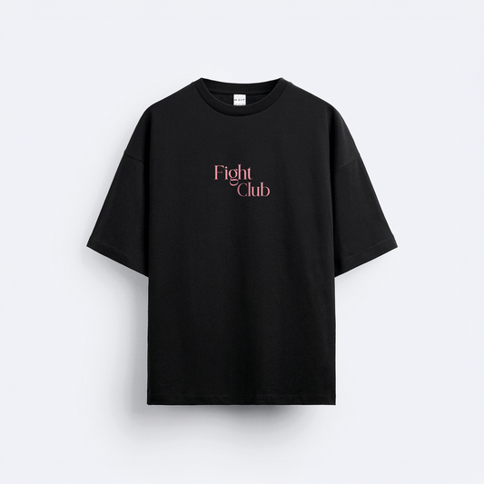 Fight Club Ön ve Arka Baskılı Oversize T-Shirt
