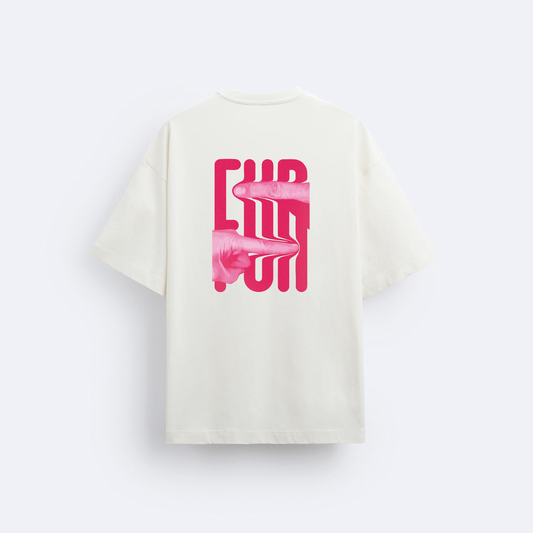 Fun Arka Baskılı Oversize T-Shirt