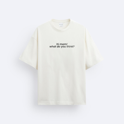 ''You look like a gangster!'' Ön ve Arka Baskılı Oversize T-Shirt