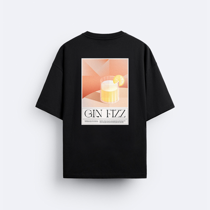 Gin Fizz Tarifi Arka Baskılı Oversize T-Shirt