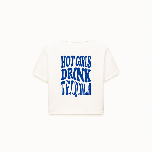 Hot Girls Drink Tequila Crop T-Shirt