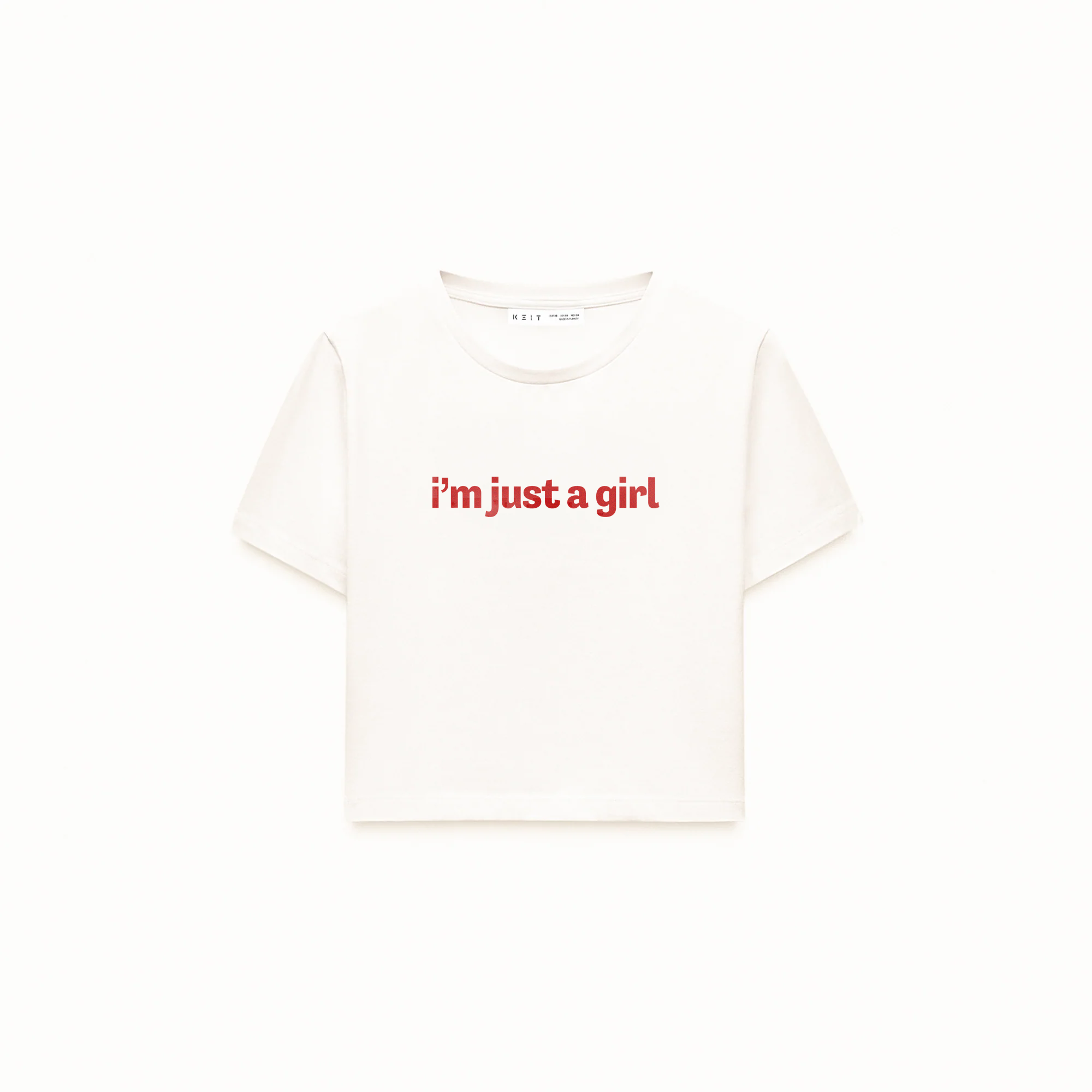 i'm just a girl Crop T-Shirt