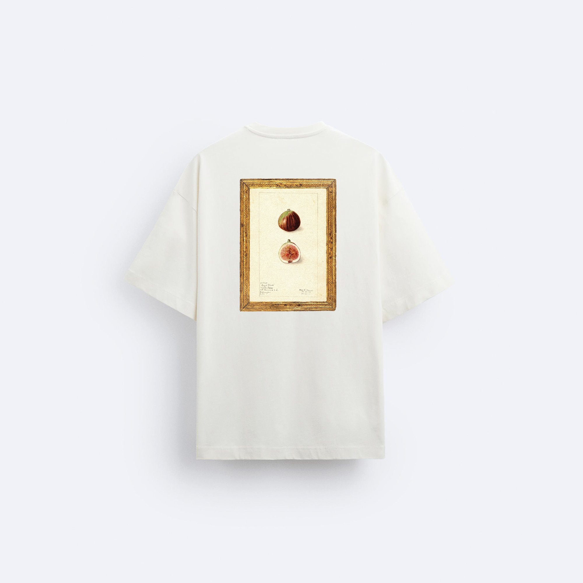 Fig Ön ve Arka Baskılı Oversize T-Shirt