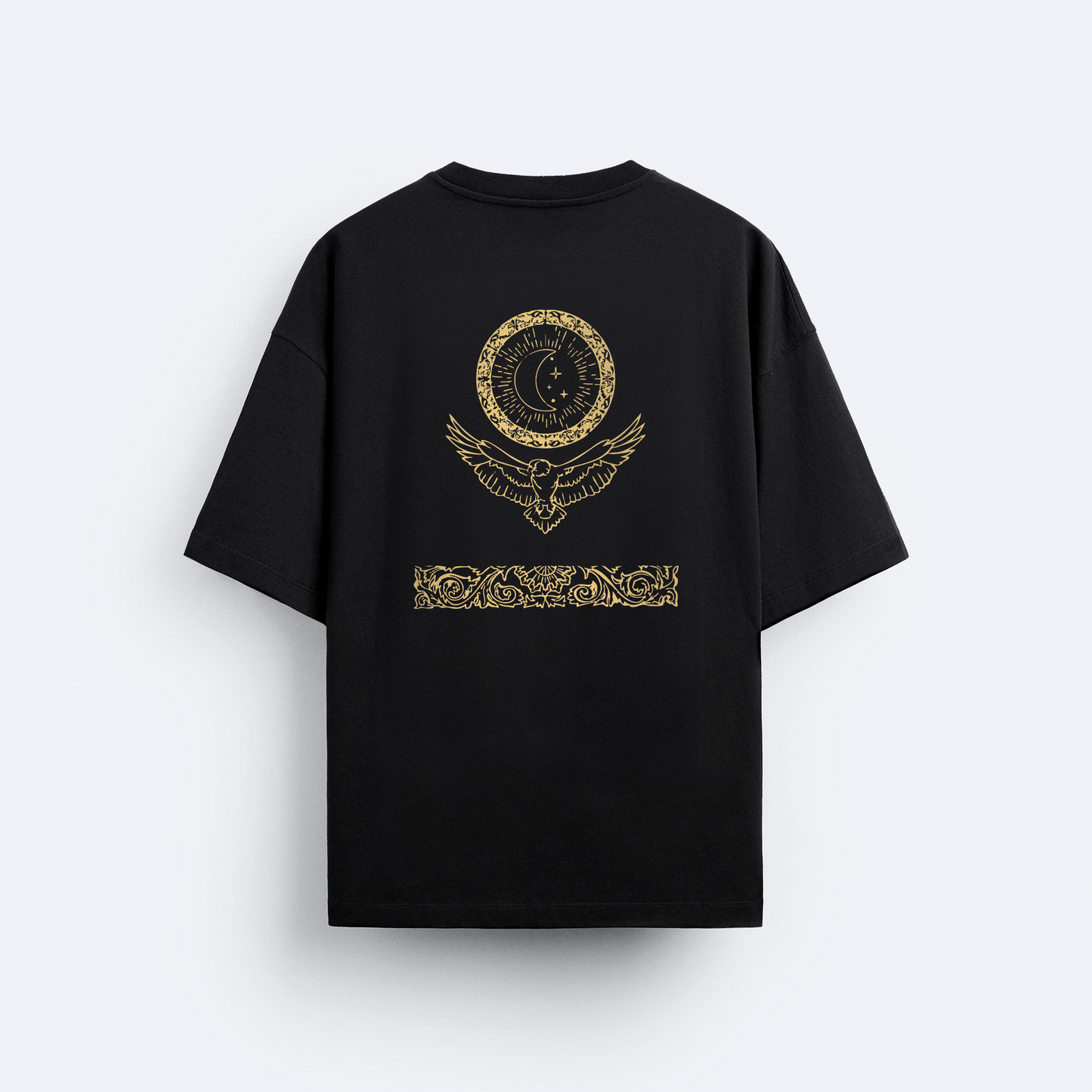 Kartal Arka Baskılı Oversize T-Shirt