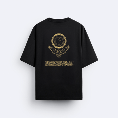 Kartal Arka Baskılı Oversize T-Shirt