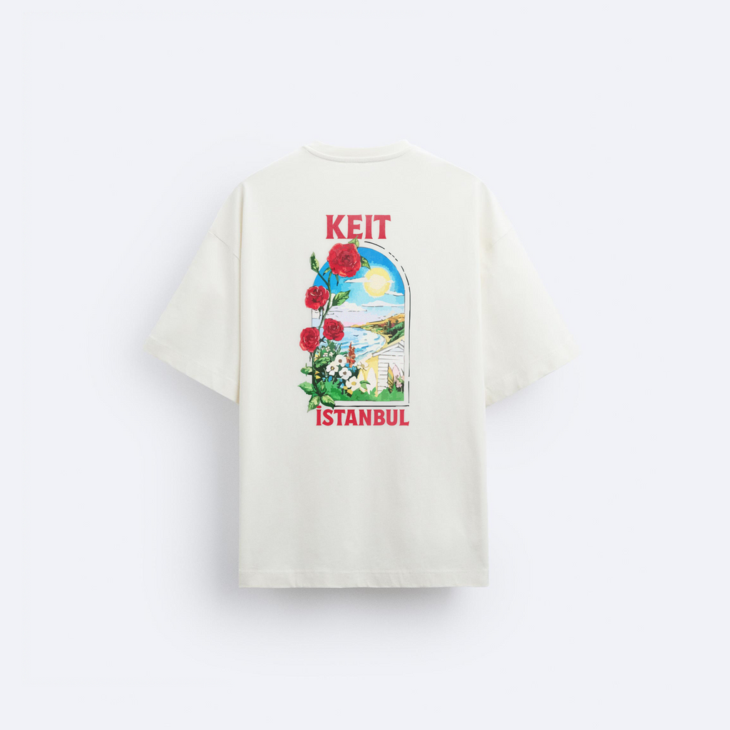 Keit İstanbul Arka Baskılı Oversize T-Shirt