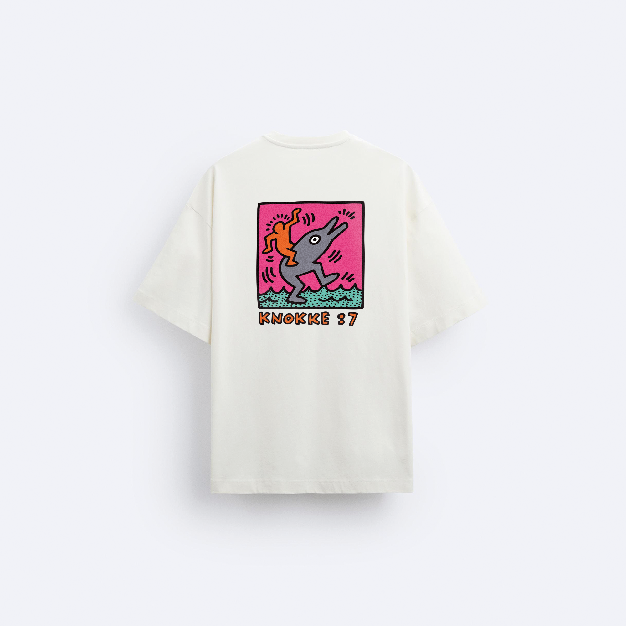 Knokke:7 Arka Baskılı Oversize T-Shirt