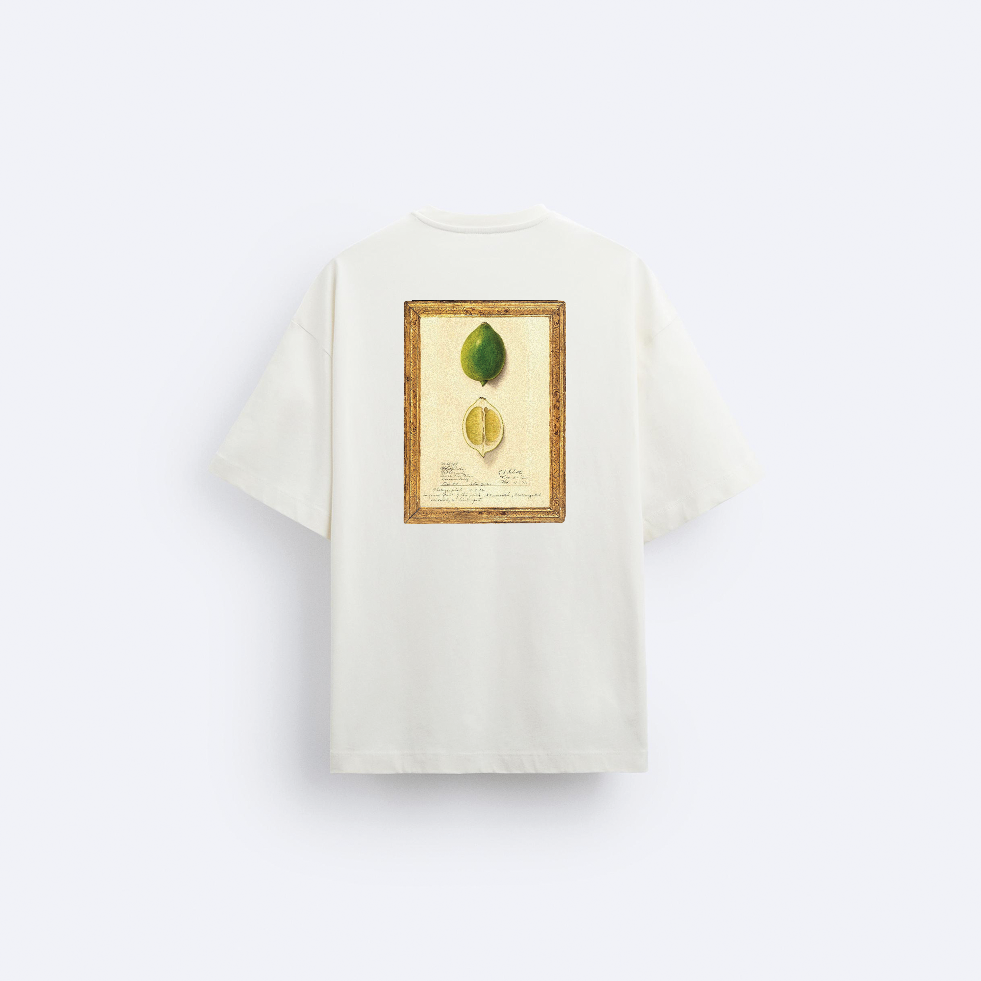 Lime Ön ve Arka Baskılı Oversize T-Shirt