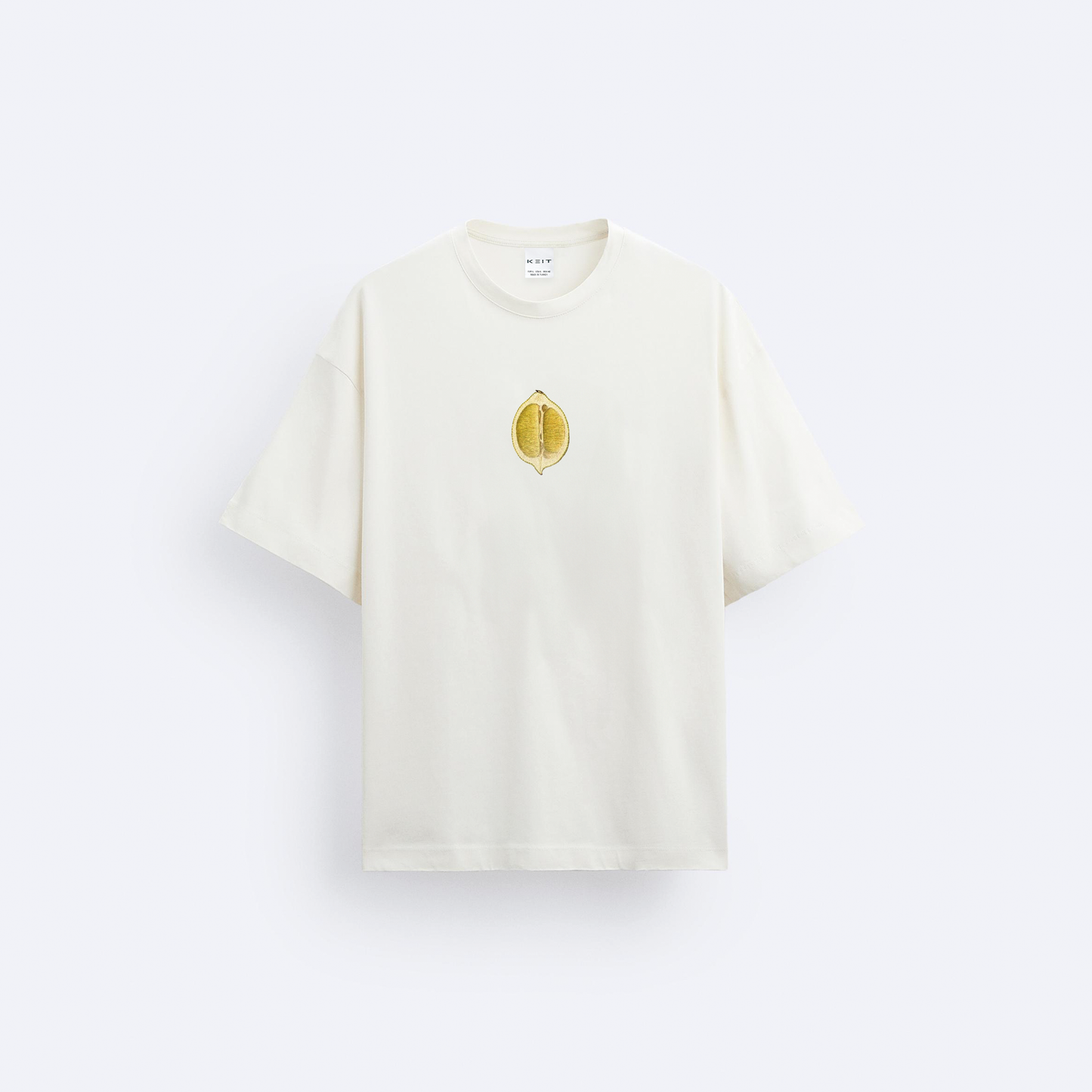 Lime Ön ve Arka Baskılı Oversize T-Shirt