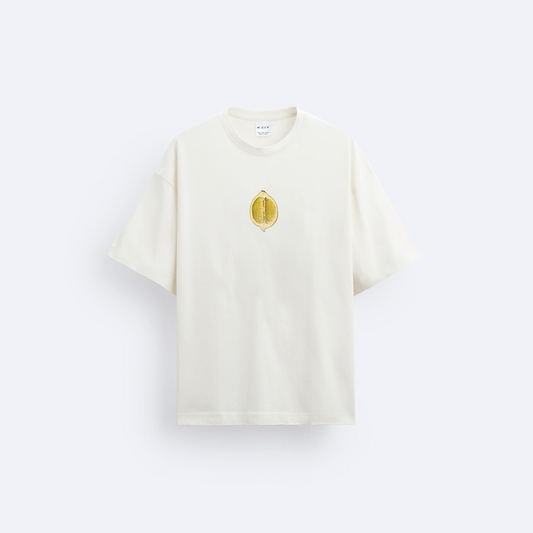 Lime Ön ve Arka Baskılı Oversize T-Shirt