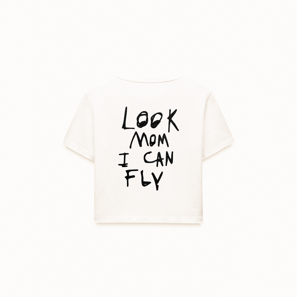 Look Mom I Can Fly Crop T-Shirt