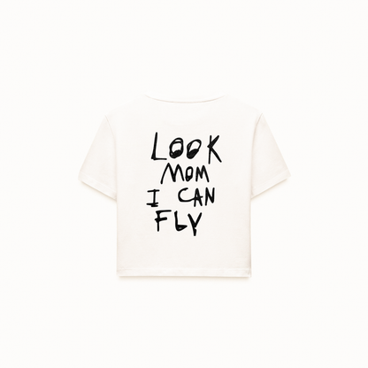 Look Mom I Can Fly Crop T-Shirt