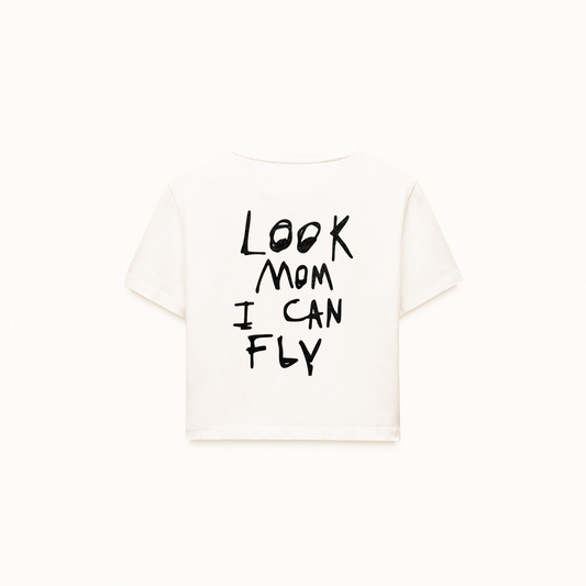 Look Mom I Can Fly Crop T-Shirt