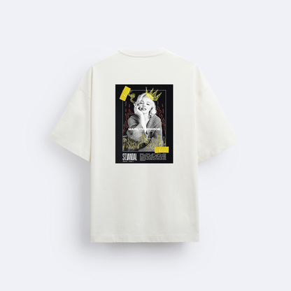 Marilyn Monroe Arka Baskılı Oversize T-Shirt