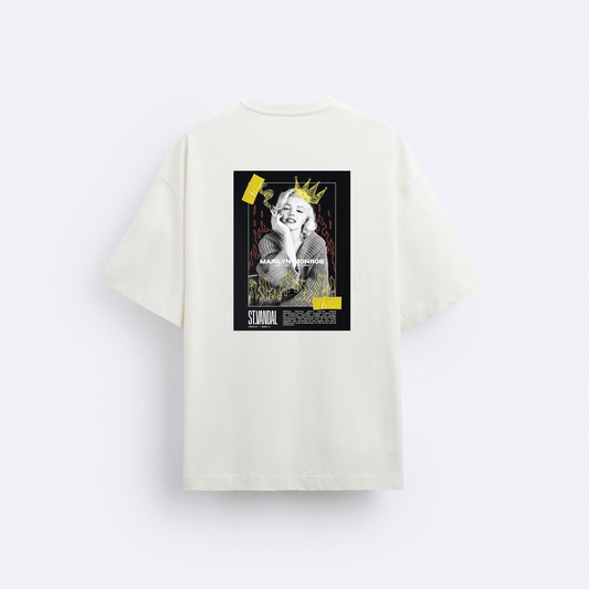 Marilyn Monroe Arka Baskılı Oversize T-Shirt
